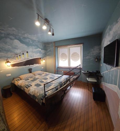 1 double bed