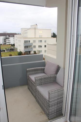 陽台/露台, Wunderschone 3-Zimmer Hilton Appartment Style - Ideal For Business and Family Trips - Near Frankfurt in 埃格爾斯巴赫