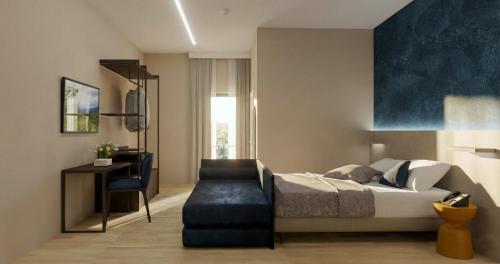 1 queen bed, 2 twin beds, 1 sofa bed