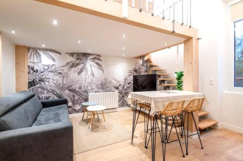 Loft-Studio Cozy avec Mezzanine - Centre ville