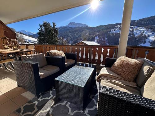 Balkons/terase, Chalet apartment & mountain view in Saas Im Prattigau