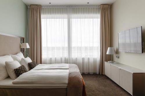 1 queen bed, 1 twin bed, 1 sofa bed