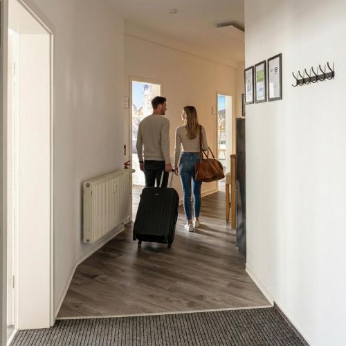 Luxus City Apartment Sauna Balkon Küche Zentral in Rostock, Deutschland