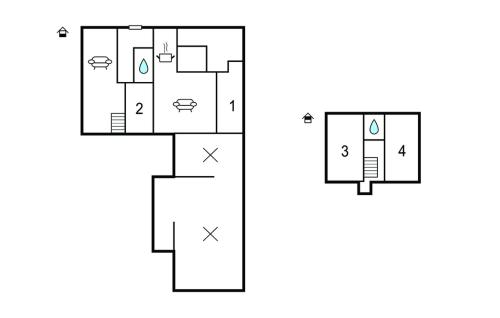 Stāva plāns, Pet Friendly Home In Tim With Sauna in Tim