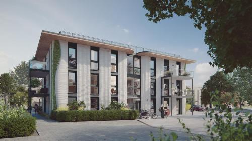 A szálláshely kívülről, HEI3 Apartment Hotel - WELTWEIT erstes Apartmenthotel aus dem 3D Drucker in Heidelberg Külváros