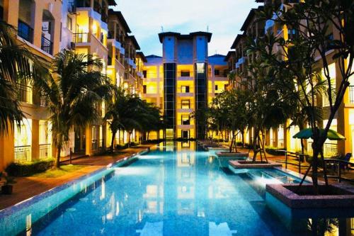 ［タンジュン バラウ］一軒家（100m²）｜ 1ベッドルーム／2バスルーム (Desaru Luxury Suite Private Beach PoolView 3Pax C1) in デサル