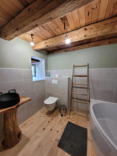浴室, Maison charmante à Alleuze – 90 m² avec terrasse (Maison charmante a Alleuze – 90 m² avec terrasse) in 訥韋格利斯
