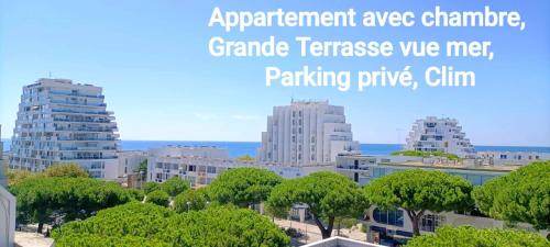 Le Sémaphore - appartement climatisé, grande terrasse vue mer - parking, wifi