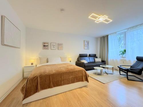 Dein Apartment mit Queensize Bett im Erdgeschoss in Neukirchen-Vluyn, Deutschland