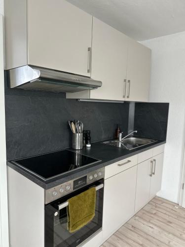 köök, Apartment Lale - Frankenwald, Waldblick & Rennsteig in Steinbach am Wald