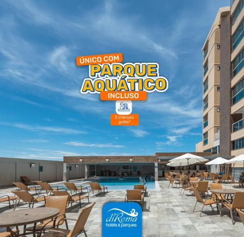 Exterior view of diRoma Piazza direto com o Grupo diRoma com acesso ao Acqua Park e Cafe da manha
