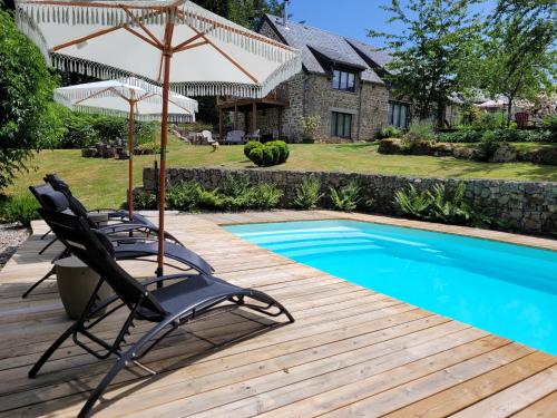 Balcony/terrace, Chateauret - Gite au bord de l'Etang in Espagnac