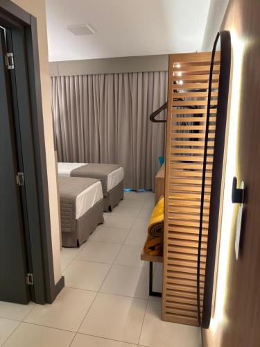 2 twin beds, 1 futon bed