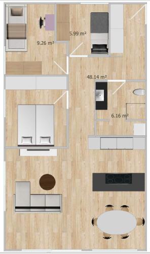 New Unique Luxury Apartment With Panorama Views in Hoyvík