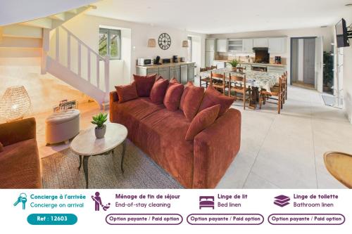 Koplietošanas atpūtas telpa ar TV, Charmant gîte de campagne pour 10 avec terrasse (Charmant gite de campagne pour 10 avec terrasse) in Saint-Crépin-et-Carlucet