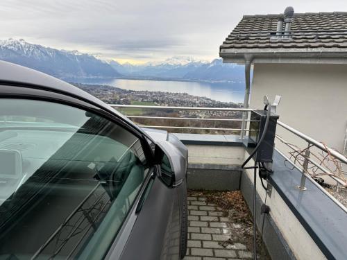 花園, Appartement moderne avec vue panoramique à Jongny proche de Montreux (Appartement moderne avec vue panoramique a Jongny proche de Montreux) in 容尼