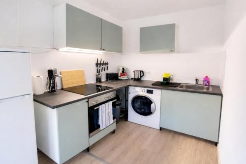 廚房, Larooms Merseburg - Apartment WS03 - Business StudioApartment in 梅澤堡