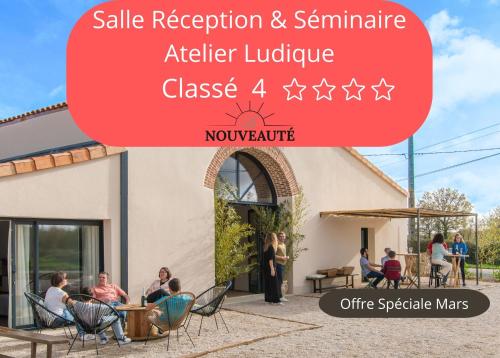 Viesnīcas āriene, Idéal groupe - Atelier ludique - Espace réceptiion - 30 mn PuyduFou (Gite groupe - Ideal Famille Amis Pro - Atelier ludique - Espace receptiion seminaire - 30 mn PuyduFo) in Nueil-les-Aubiers