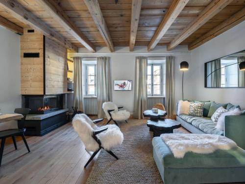 Appartement rénové 3 ch, centre Megève, parking, wifi