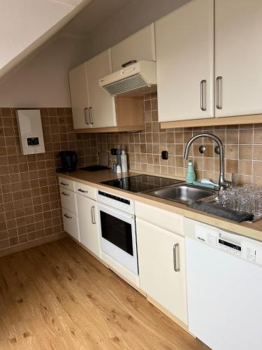 virtuve, Helles Apartment mit Balkon in Kempen (North Rhine-Westphalia)