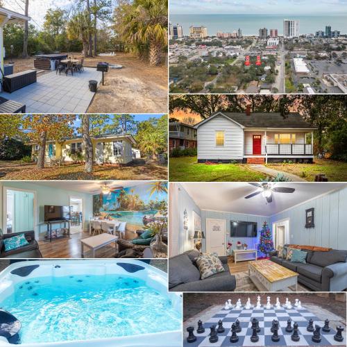 2 Nextdoor Single Family Homes Centrally Located with Private Hottub, Huge Yard, BBQ, Firepit, Yard  – khách sạn tại Trung tâm thành phố Myrtle Beach