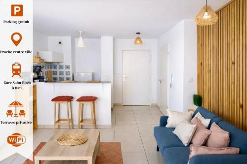 Studio terrasse & Wifi - Proche centre Montpellier – khách sạn tại Saint Martin
