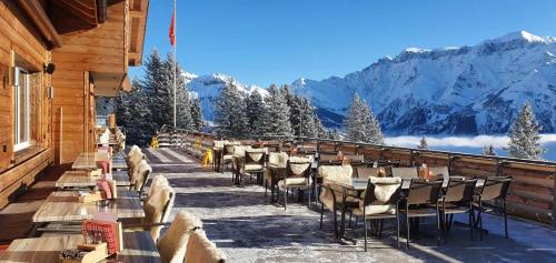 Balkons/terase, Berghotel Bischofalp in Elm