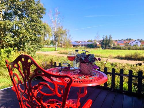 Udsigt, Ferienhaus Goldgrube - 5 Zimmer - 140qm am Fluss in Mehlbach