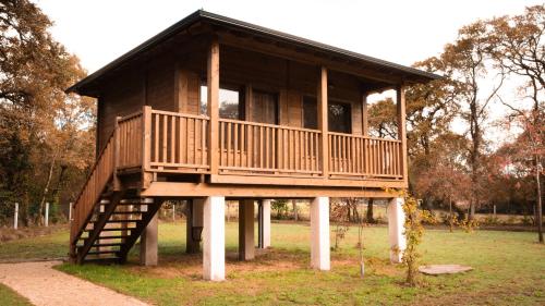 A szálláshely kívülről, Pensión Cabañas Bosque Máxico de Bonxe (Pension Cabanas Bosque Maxico de Bonxe) in Outeiro De Rei