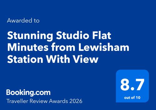 Stunning Studio Flat Minutes from Lewisham Station With View London 