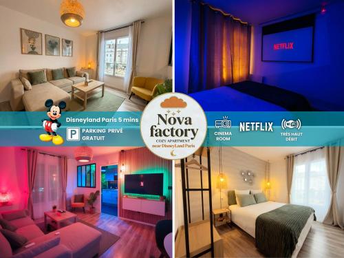 Nova Factory - Serris Place Toscane - Cinéma Netflix 4K - Disney 5' - Parking Gratuit - 4 Personnes - Location saisonnière - Serris
