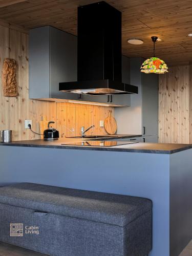 кухня, New ski-in ski-out apartment in Hafjell in Oyer
