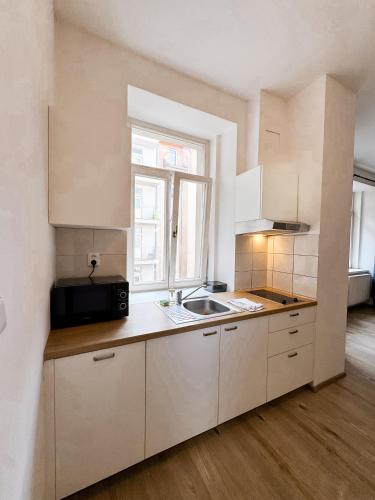 Kitchen, Drift Apartments in Brno