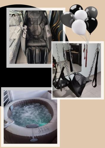 Loveroom avec siège massant et spa