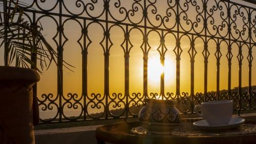Balcony/terrace, Sea and Sunset Boutique Villa Bed and Breakfast in Taghazout