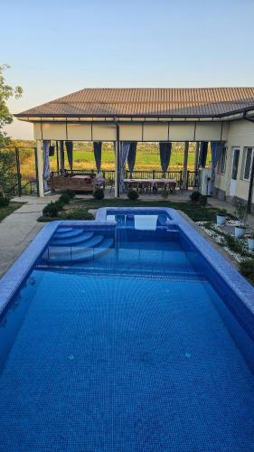 A country villa on the river bank in Chirchik