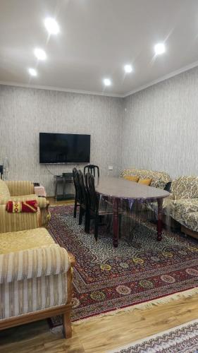 A country villa on the river bank in Chirchik