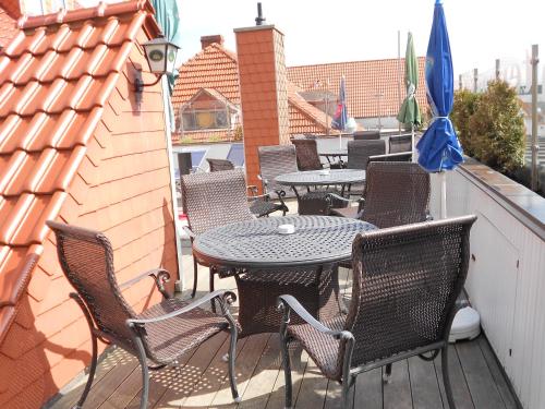 Terraza/balcón, Hotel Villa Weststrand in Borkum