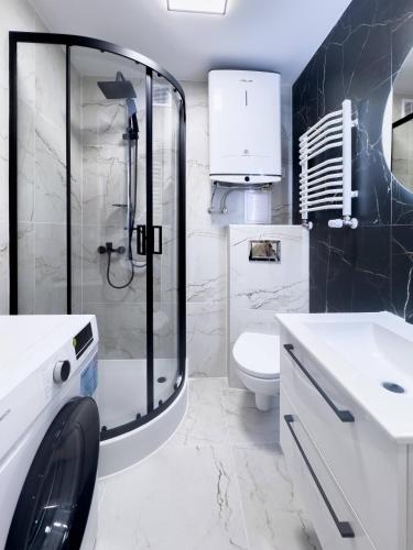 Vannas istaba, Nowoczesny Apartament Wypoczynkowy Szczawne in Wysoczany