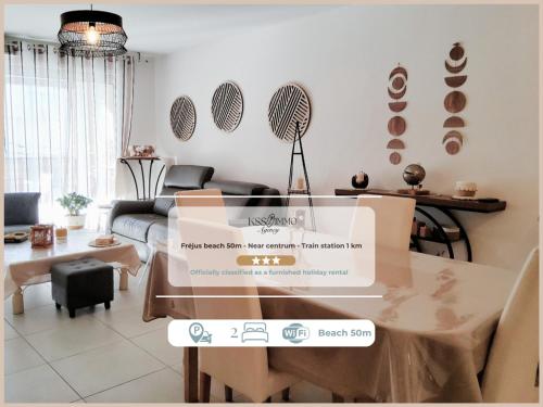 Appart 2 chambres - 50 m de la mer - parking