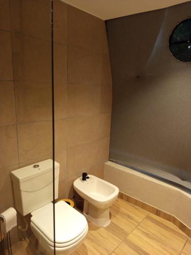 화장실, Glamping Vaqueros in 바케로스