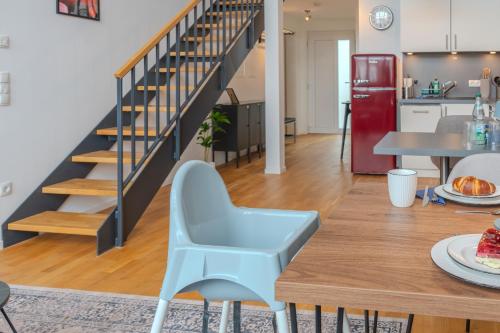 Konyha, Simply Urban Loft Living, Tiefgarage, Terrasse, Glasfaser WLAN in Forchheim
