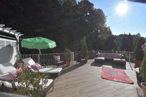 陽台/露台, Boutiquehotel Villa Rosenhof in 巴登魏萊爾