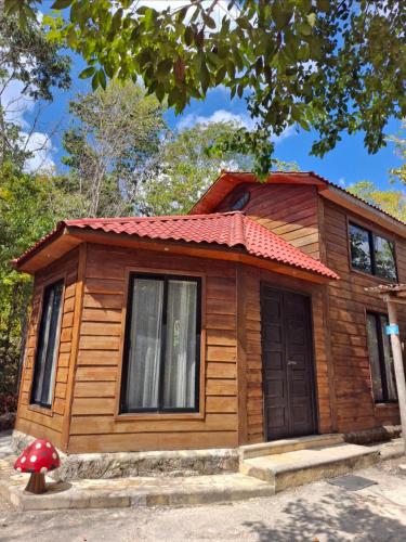 Exterior view, Eco Aldea kinich Ahau Calakmul in Xpujil