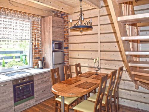 virtuve, Comfortable house with a view of the lake in Mocki