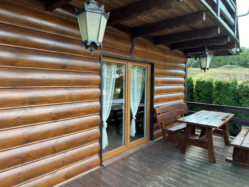 Balkons/terase, Comfortable house with a view of the lake in Mocki