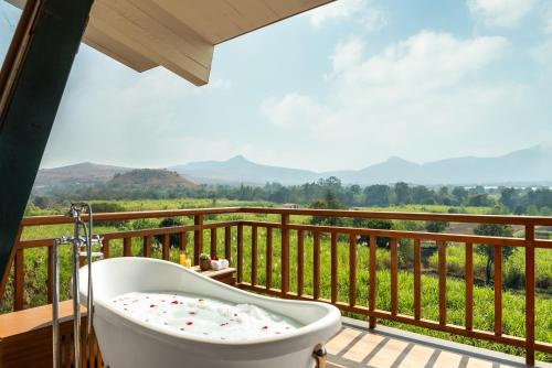 Balcony/terrace, The White Resort and Spa Pawna near Club Mahindra Tungi Resort