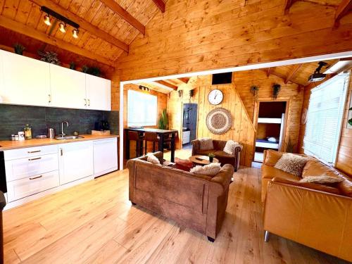 New cozy chalet with jacuzzi and home cinema near Amsterdam in Boerhaavewijk