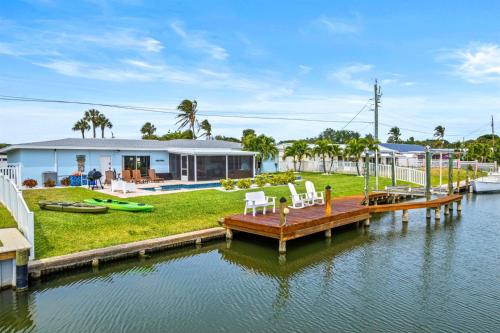 Pool Home with Dock 45 Blocks to Beach & Downtown Family & Dog Friendly