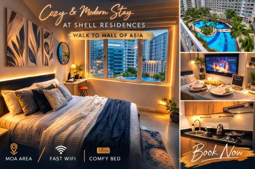 826 Air Condo 1BR Shell Residences 2 Min to MOA, Manila